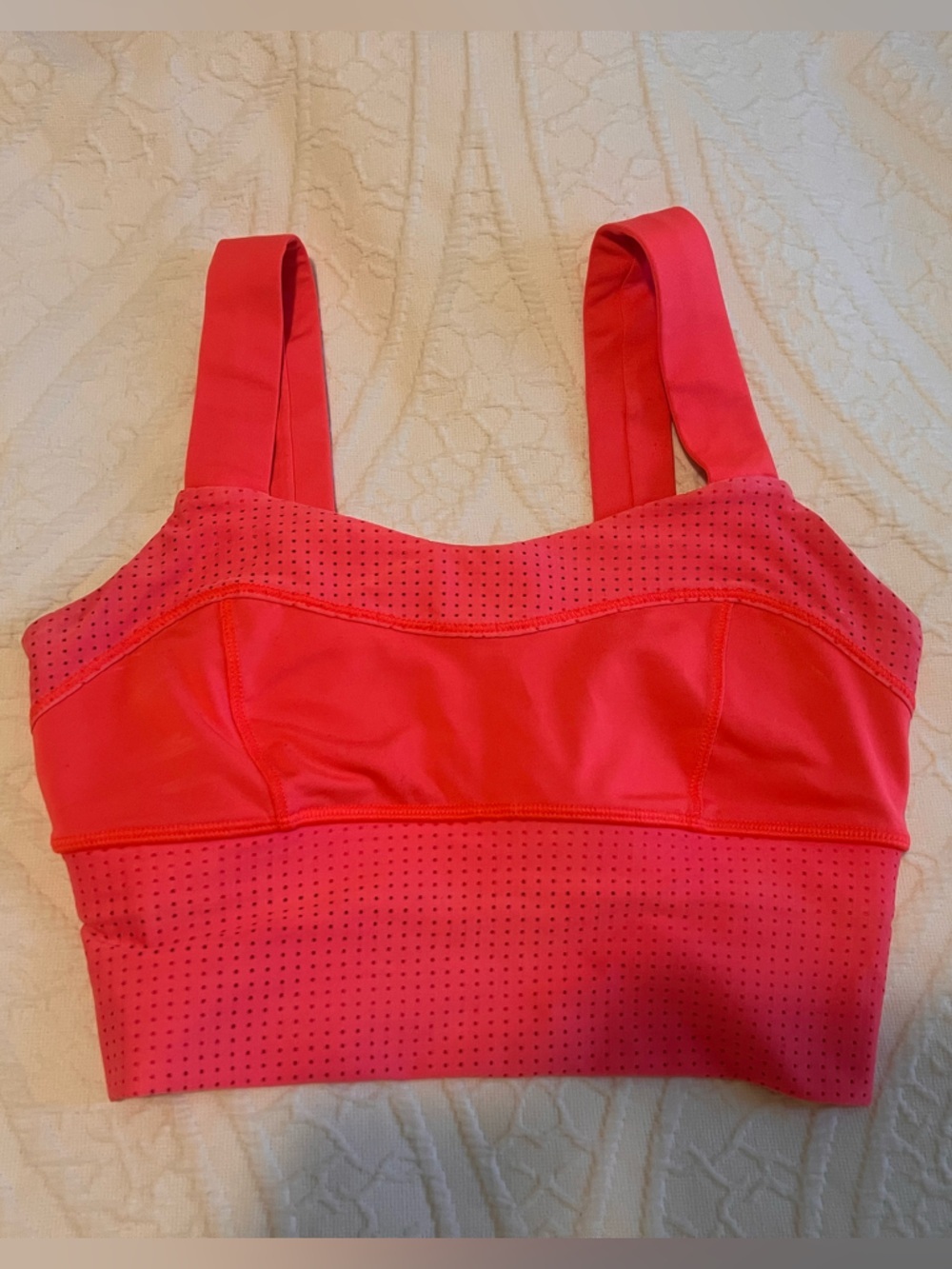 lululemon athletica Hot Pink Perforated Support Sports Bra